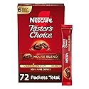 NESCAFÉ Taster's Choice, Instant Coffee Packets, Light Medium Roast Coffee, House Blend, 12 Boxes (72 Packets)
