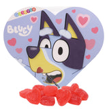 Bluey Valentine’s Heart Gift Box, Fruit Punch Flavored Gummy Hearts Inside, Individually Wrapped Pieces, 3.17 Ounces
