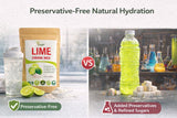 Indus Farms Lime Juice Powder Drink Mix, Unsweetened, Made from Fresh Limes (No Peel), Smooth Mixing, No Preservatives, For Drinks, Cooking, Baking