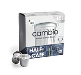 Cambio Roasters Half-Caff Medium-Dark Roast Coffee Pods - The Only Organic Recyclable Aluminum Coffee Pods, Small Batch Roasted, Keurig® Compatible