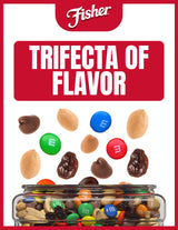 Fisher Snack Indulgent Bulk Trail Mix, 38 oz (Pack of 1), Peanuts, Milk Chocolate Candies, Raisins, Milk Chocolate and Peanut Butter Chips, Snacks