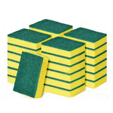 PuoWeo 24-Pack Heavy Duty Scrub Sponges, Non-Scratch Kitchen Sponge with Durable Scouring Pad, Dual-Sided Cleaning Sponge for Dishes, Pots, Pans