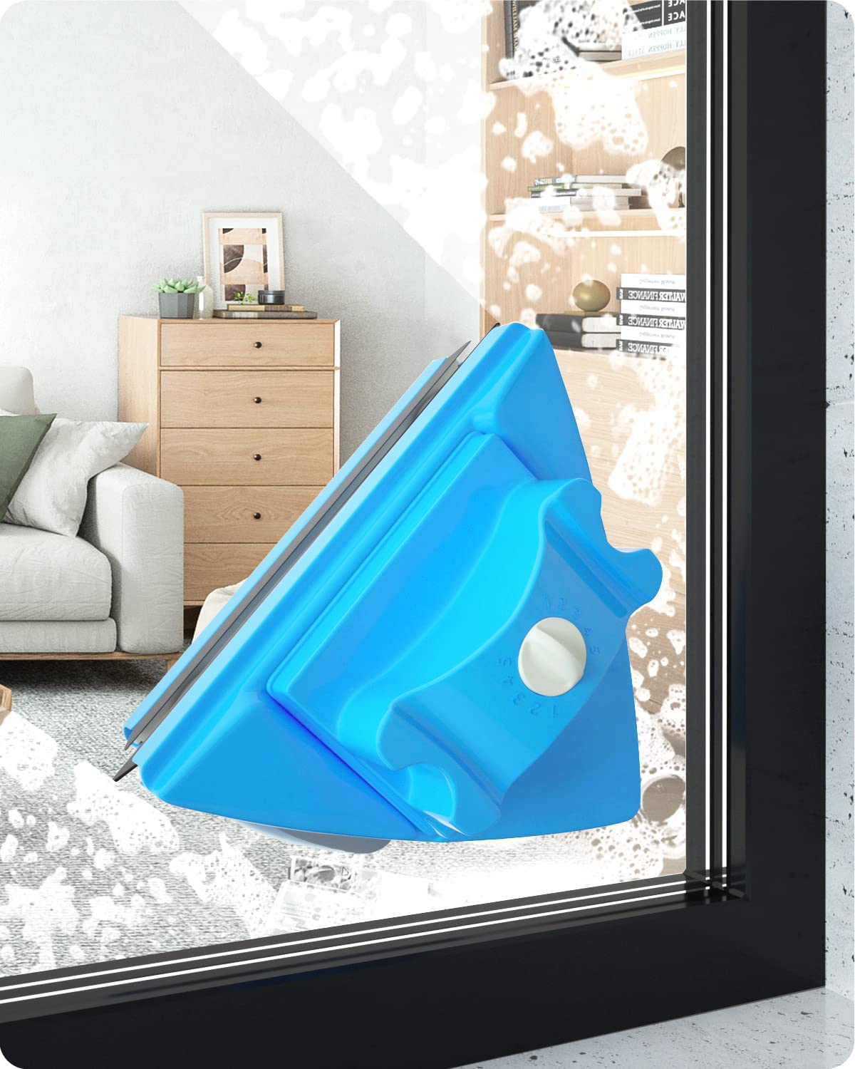 Double Side Magnetic Window Cleaner,Adjustable Magnetic Double Window Glass Wiper Glider Washing Brush Equipment Cleaning Brush Wiper Tools