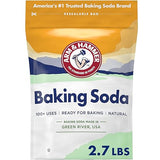 ARM & HAMMER Baking Soda, Multi-Purpose 100% Pure Sodium Bicarbonate Powder for Cooking, Baking, Cleaning, Laundry, Deodorizing, DIY & More, 2.7 Lbs