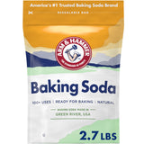 ARM & HAMMER Baking Soda, Multi-Purpose 100% Pure Sodium Bicarbonate Powder for Cooking, Baking, Cleaning, Laundry, Deodorizing, DIY & More, 2.7 Lbs