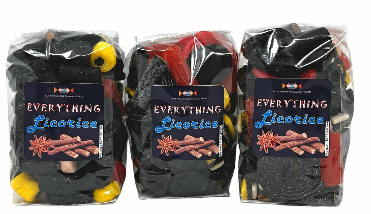 Super Euro licorice mix fruity, sweet and salty - Total wt. 36(Oz), Include: 3 pck of Everything Licorice Mix,