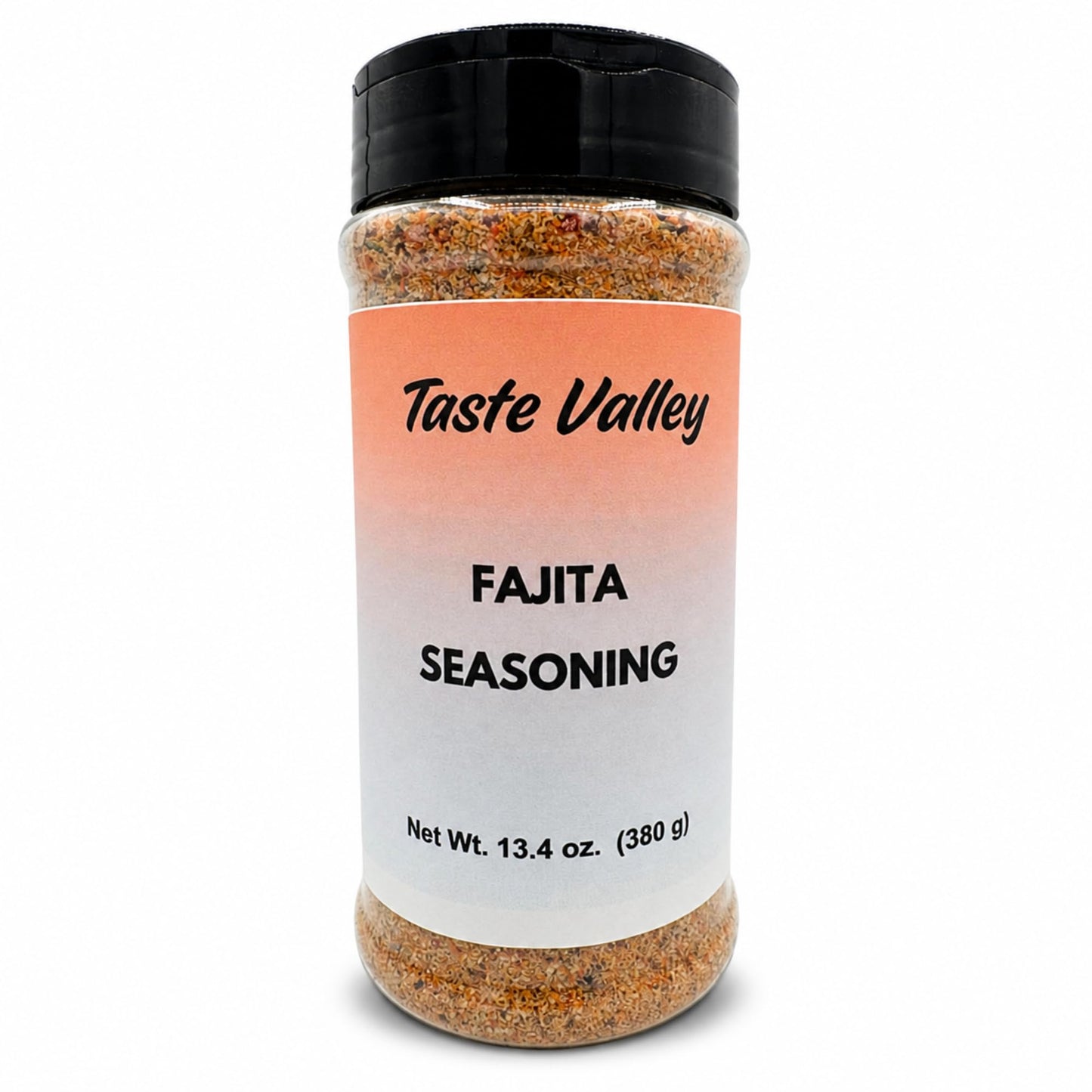 Taste Valley Fajita Seasoning - 13.4 oz Large Shaker Jar | 380 Servings | Zero Calories | Bold Tex-Mex Spice Blend | No MSG | Seasoning for Chicken