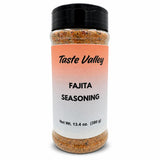 Taste Valley Fajita Seasoning - 13.4 oz Large Shaker Jar | 380 Servings | Zero Calories | Bold Tex-Mex Spice Blend | No MSG | Seasoning for Chicken
