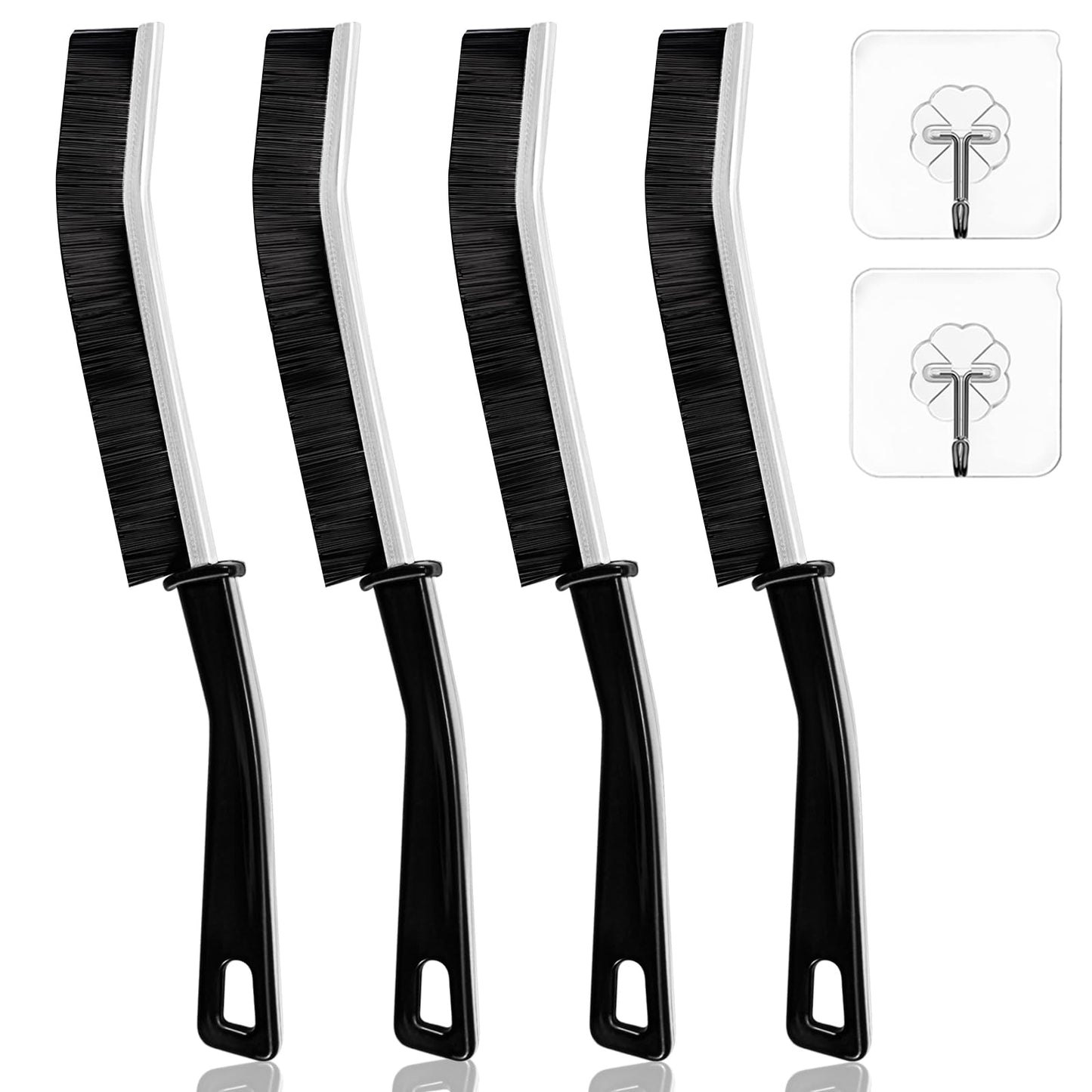 OKOM Multifunctional Stainless Steel Crevice Cleaning Brush - Hard Bristles for Kitchen & Bath Gap Cleaning