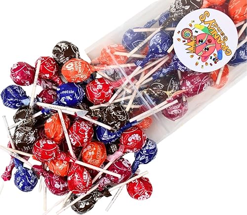 Assorted Assorted Fruit Flavored Tootsie Roll Pops- America's Favorite LolliPop with Chocolately Center- Classic, Bulk Sizes, Variety Pack (3 Pound)