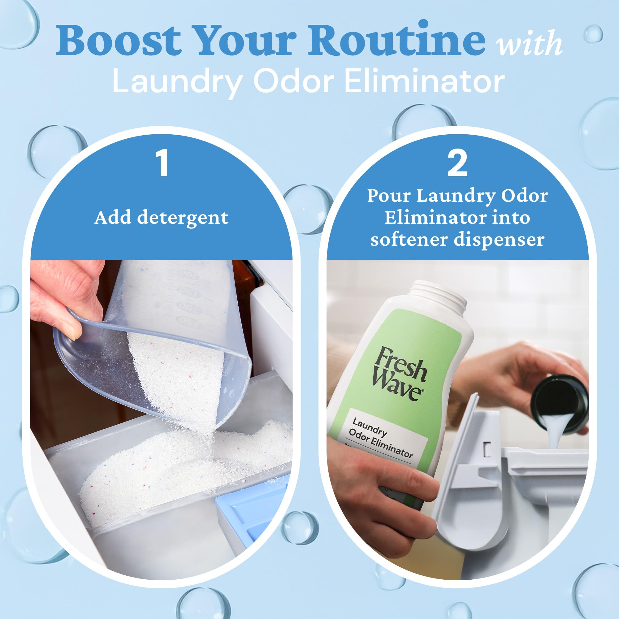 Fresh Wave Odor Removing Laundry Booster, 24 fl. Oz. | Laundry Scent Booster | Safer Odor Relief | Natural Plant-Based Odor Eliminator | Pet Bedding