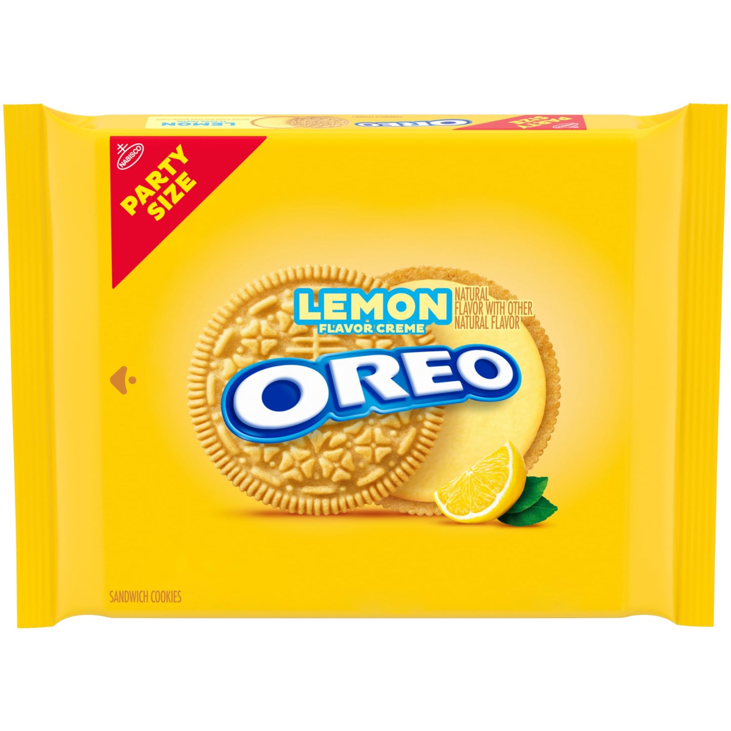 OREO Lemon Creme Sandwich Cookies, Party Size, 8.95 oz