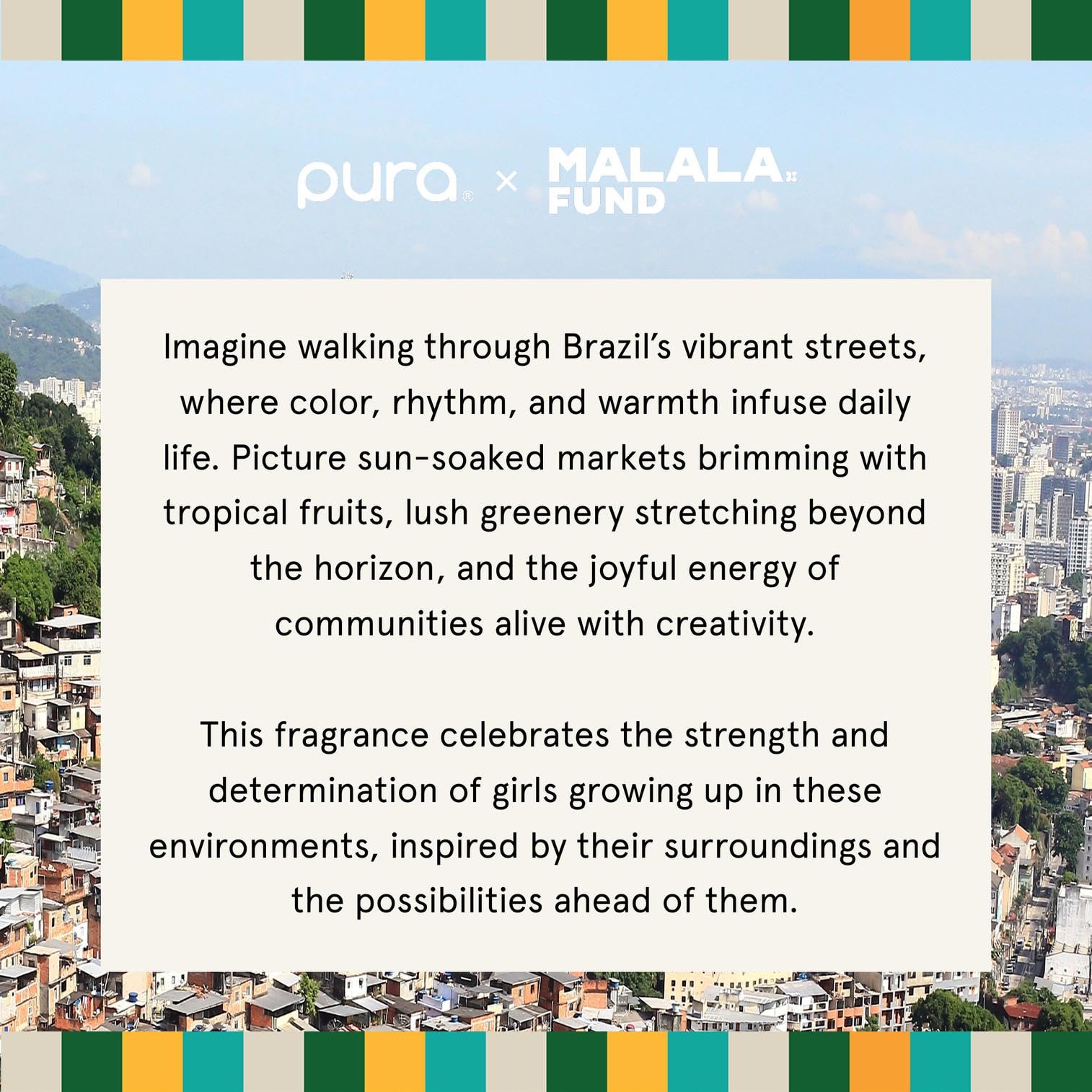 Pura & Malala Home Scent Refill - Smart Home Air Diffuser - Hours of Luxury Fragrance per Refill - Clean & Safe Pura Diffuser Refills - Brazil: Breath