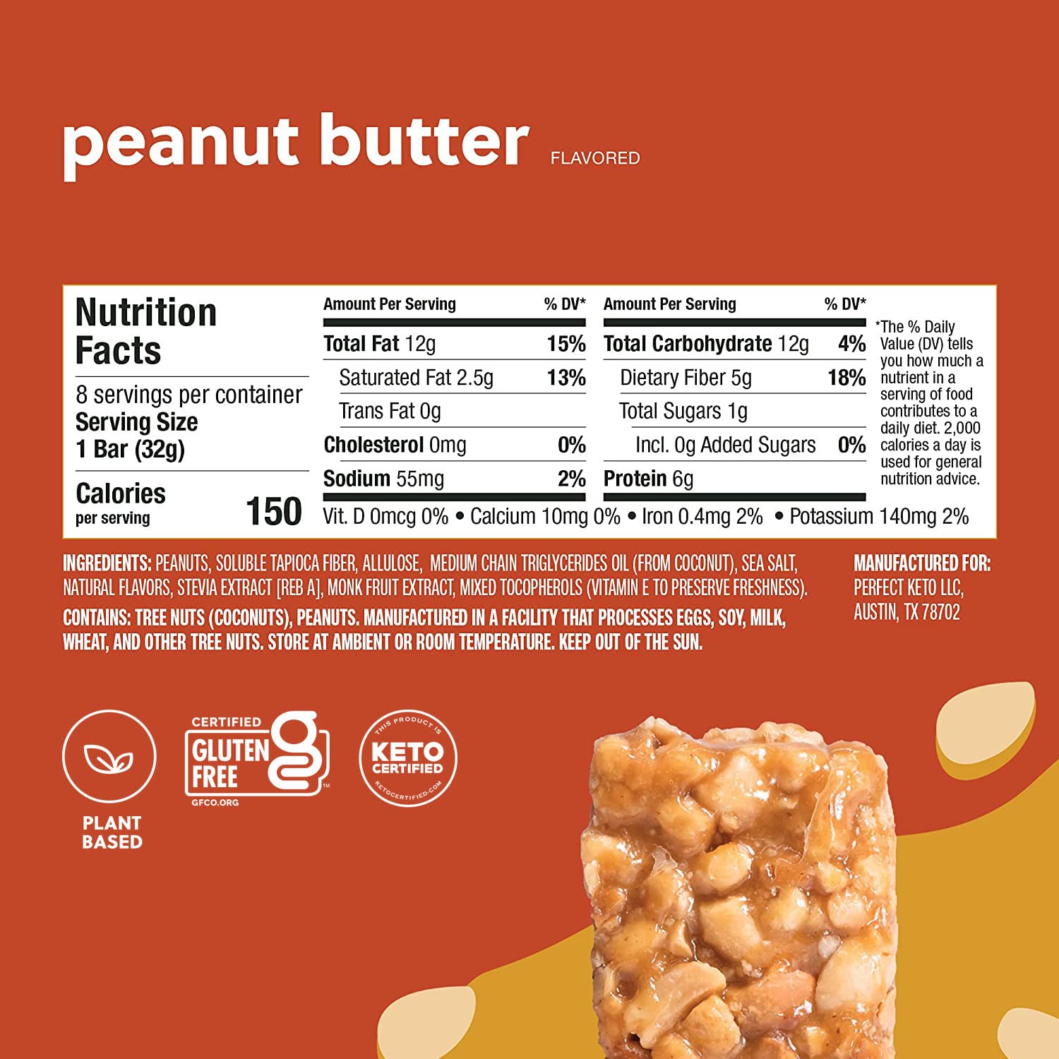 Perfect Keto Nola Bars | Gluten-Free Keto Granola Bars with Zero Added Sugar | Enjoy a Chewier, Nuttier, and Tastier Way to Curb Cravings and Start