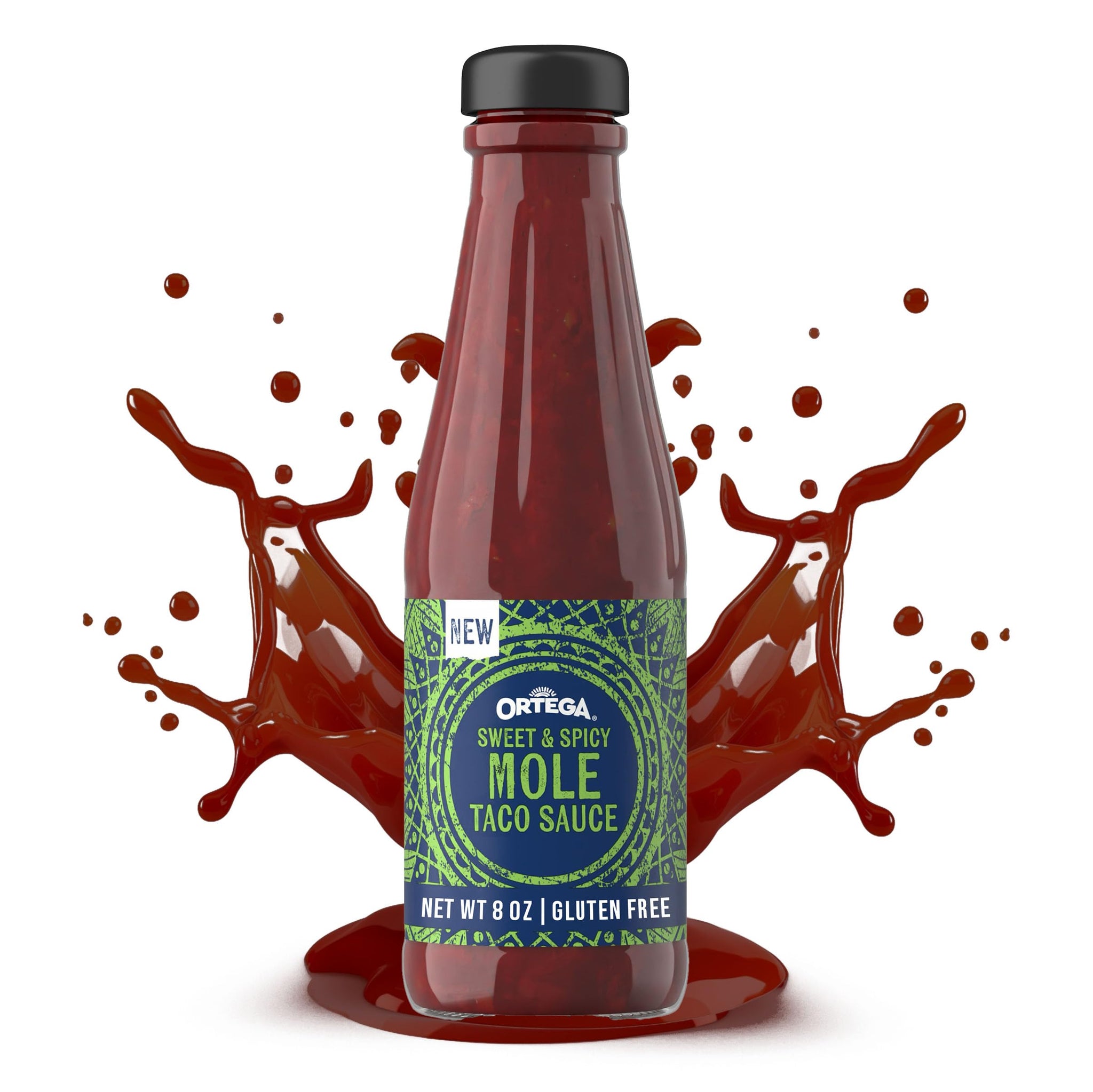 Ortega Sweet & Spicy Mole Taco Sauce, Sweet and Spicy Sauce and Marinade, 8 Ounce