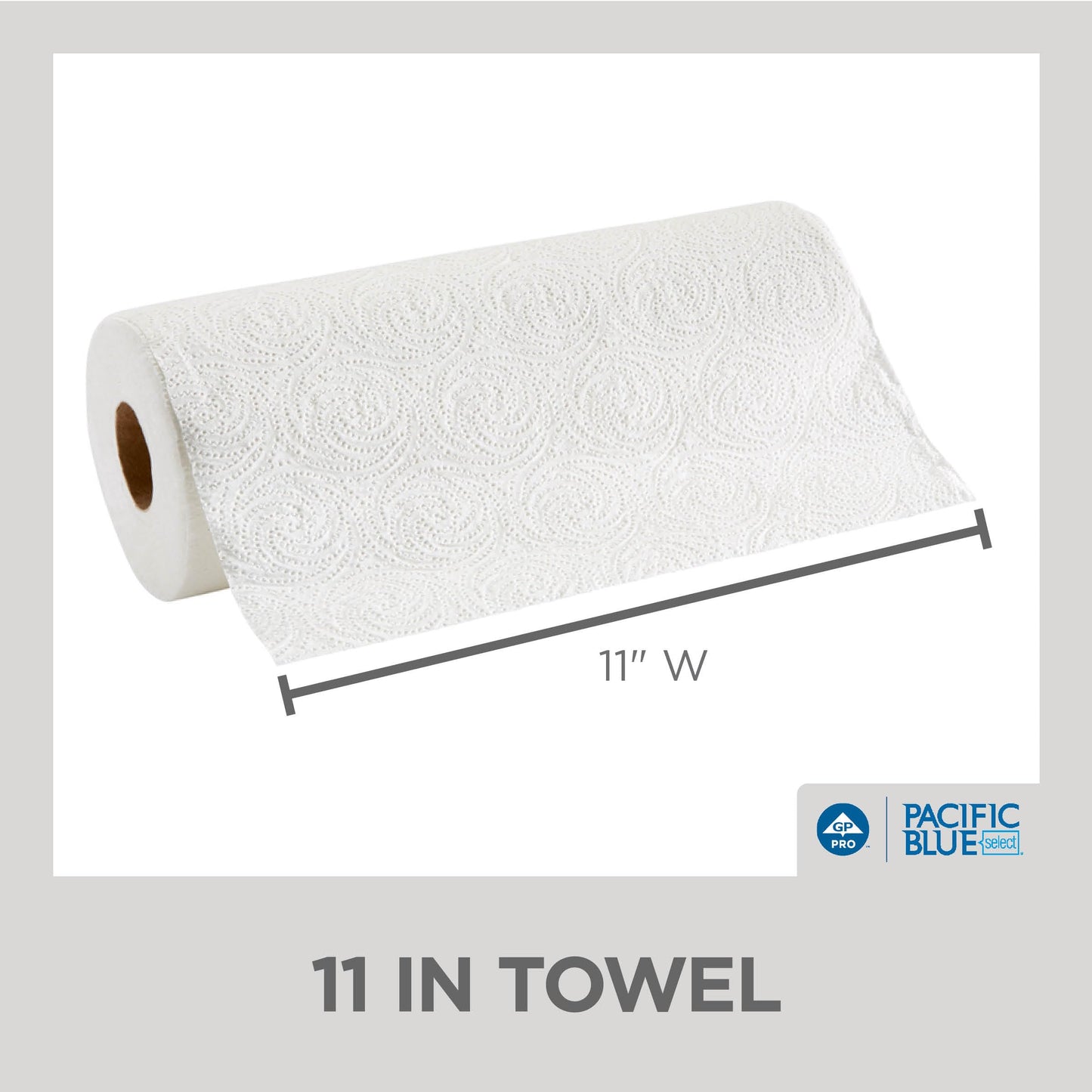 Georgia-Pacific Pacific Blue Select 2-Ply Perforated Roll Paper Towel, White, 85 Sheets Per Roll, 30 Rolls Per Case, 27385