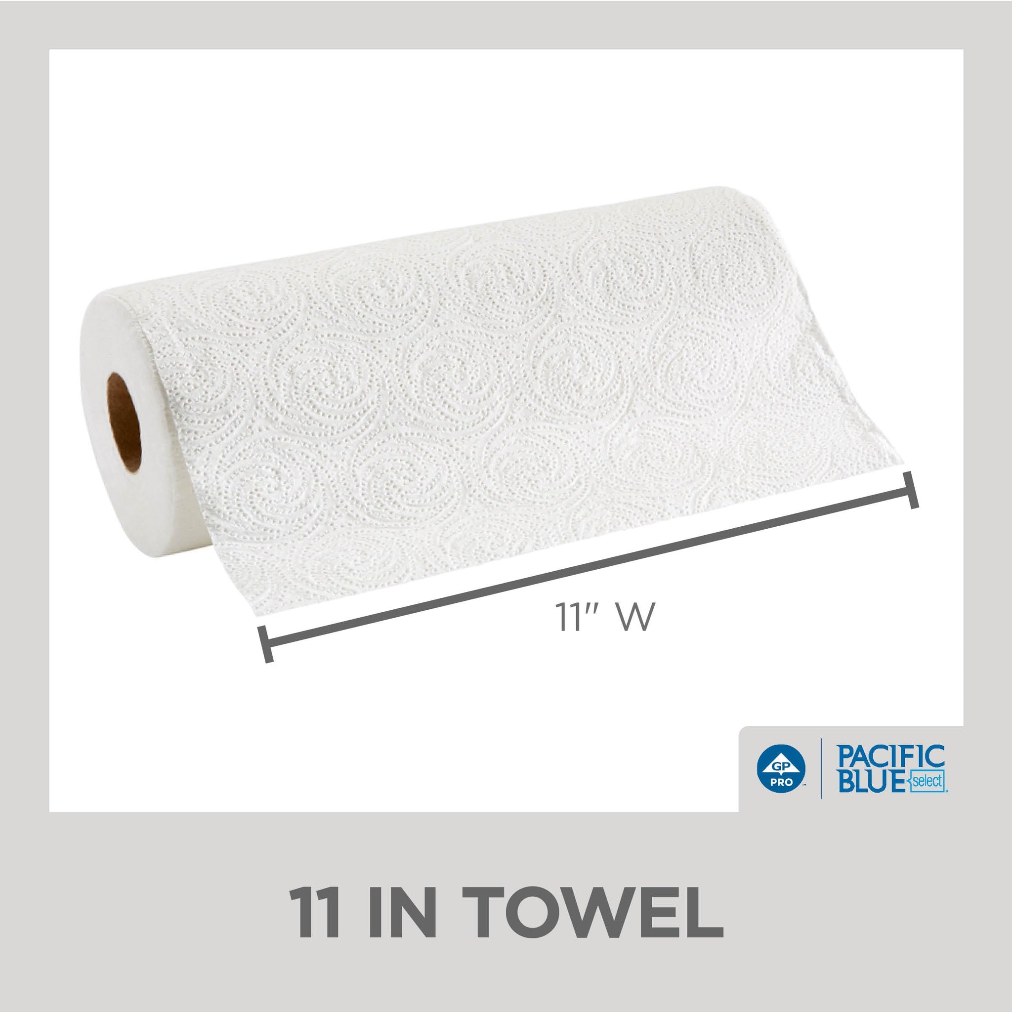 Georgia-Pacific Pacific Blue Select 2-Ply Perforated Roll Paper Towel, White, 85 Sheets Per Roll, 30 Rolls Per Case, 27385