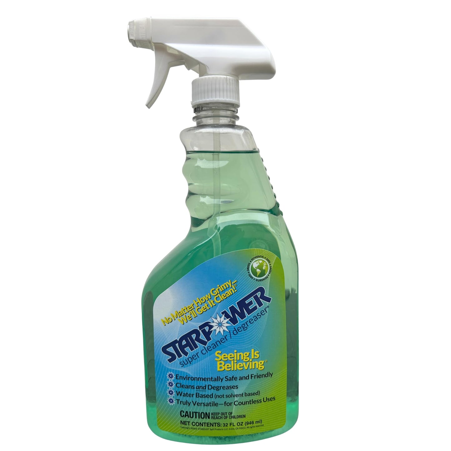 STARPOWER Heavy Duty Cleaner Degreaser RTU Spray, 32 oz, Pack of 2