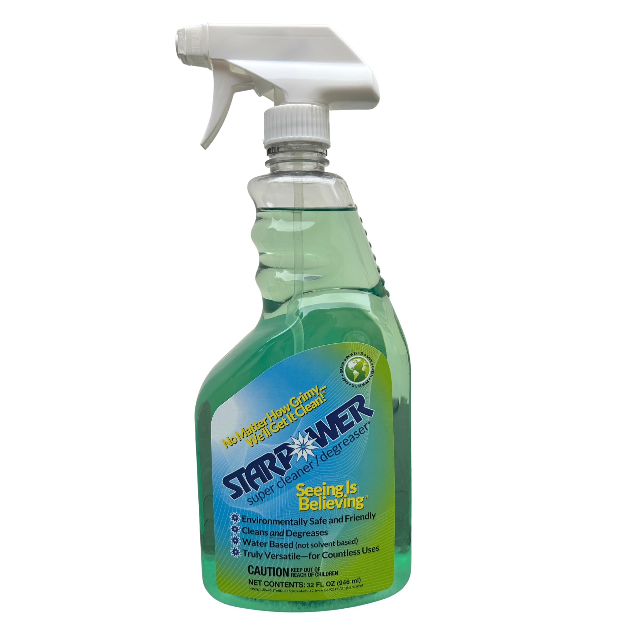 STARPOWER Heavy Duty Cleaner Degreaser RTU Spray, 32 oz, Pack of 2
