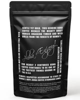 Blue Horse 100% Kona Coffee, Dark Roast Ground Arabica, 16 oz (1 lb) Bag. Farm Fresh Hawaiian Coffee, Smooth & Bold Flavor, Hand-Picked & Sun-Dried