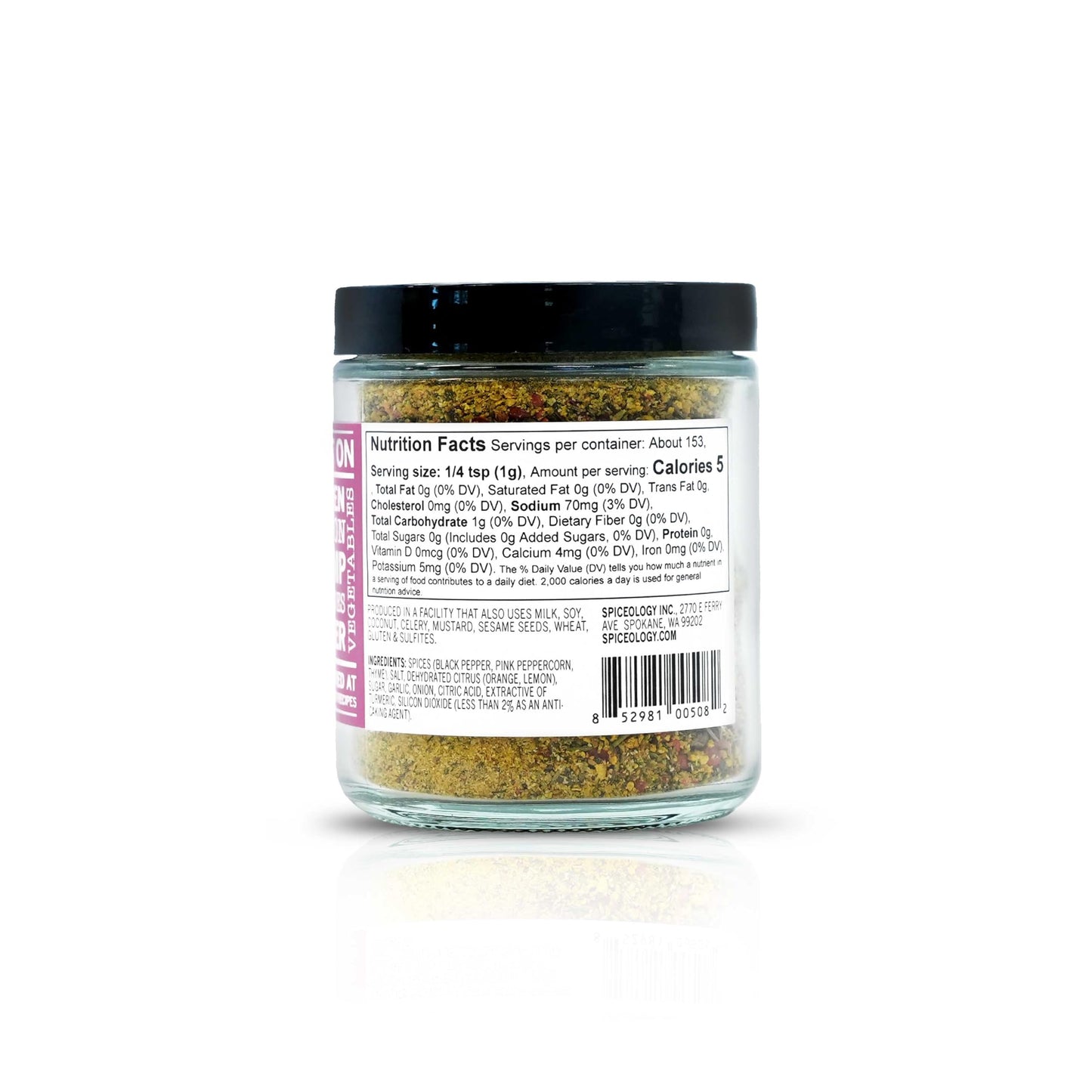 Spiceology - Pink Peppercorn Lemon Thyme - Use On: Chicken, Salmon, Shrimp, Potatoes, Butter, Vegetables, Salad Dressing - Lemon Pepper Seasoning