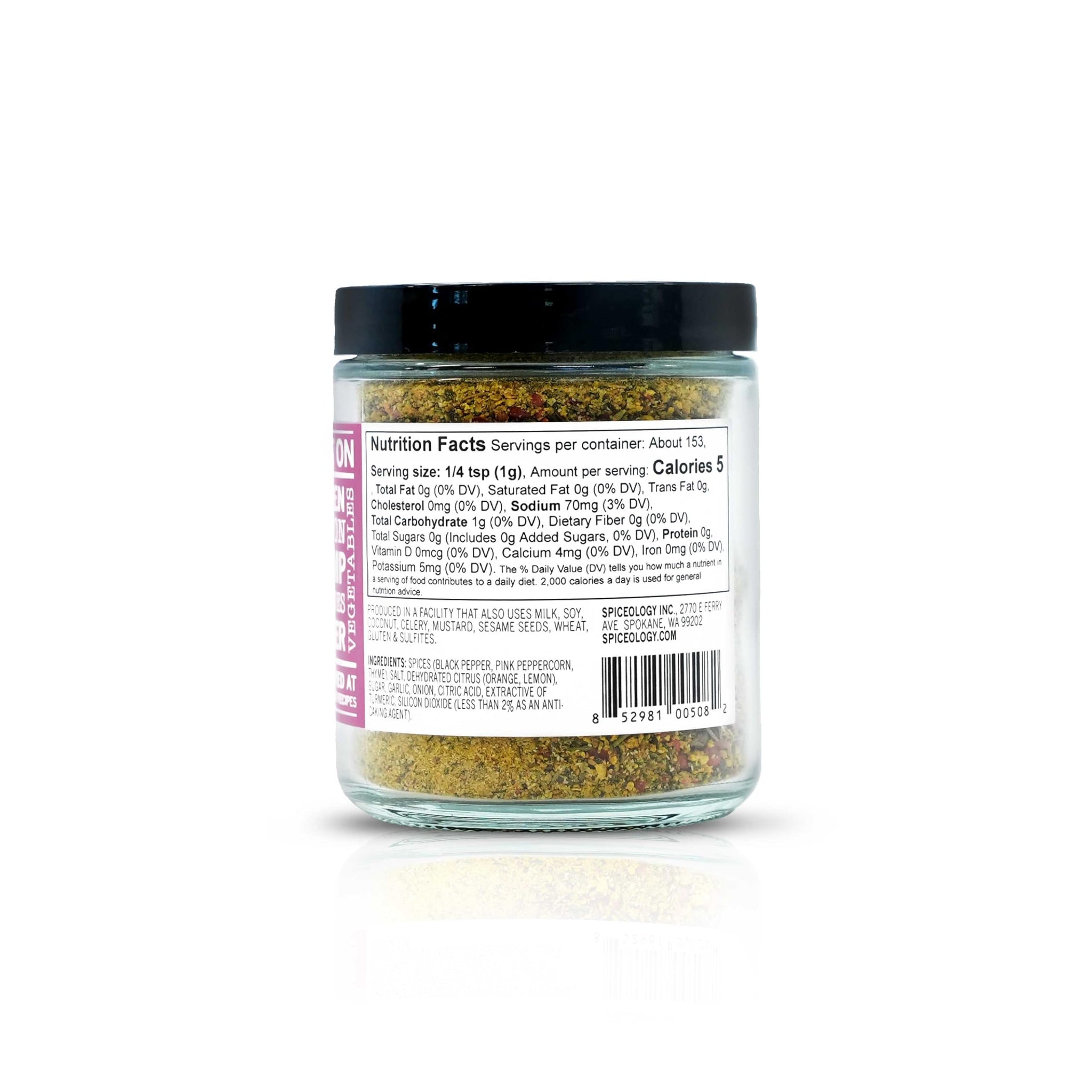 Spiceology - Pink Peppercorn Lemon Thyme - Use On: Chicken, Salmon, Shrimp, Potatoes, Butter, Vegetables, Salad Dressing - Lemon Pepper Seasoning