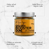 A Spice Affair's Golden Booster Dore 100 g (3.5 oz) - Black Pepper, Turmeric, Ginger - Herbs, Spice Blends & Seasonings
