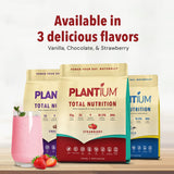 AMAXI Plantium Total Nutrition, Premium All-in-One Meal Replacement Shake, Plant-Based Protein Powder with Vitamins, Minerals & Probiotics, 22g