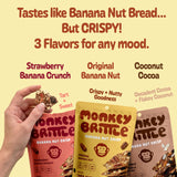 Monkey Brittle Healthy Snacks, Crispy Plant-Based Treats for Kids & Adults, Vegan & Gluten-Free, All-Natural Snack for School, Sports, Camping