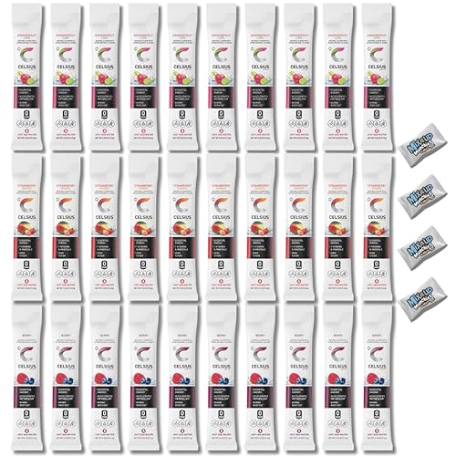 Energy Powder Packets - 3 Top Flavors 30 Energy Drink Packets for On the Go Essential Energy and Hydration | Bundled by Mix It Up Munchies | Healthy