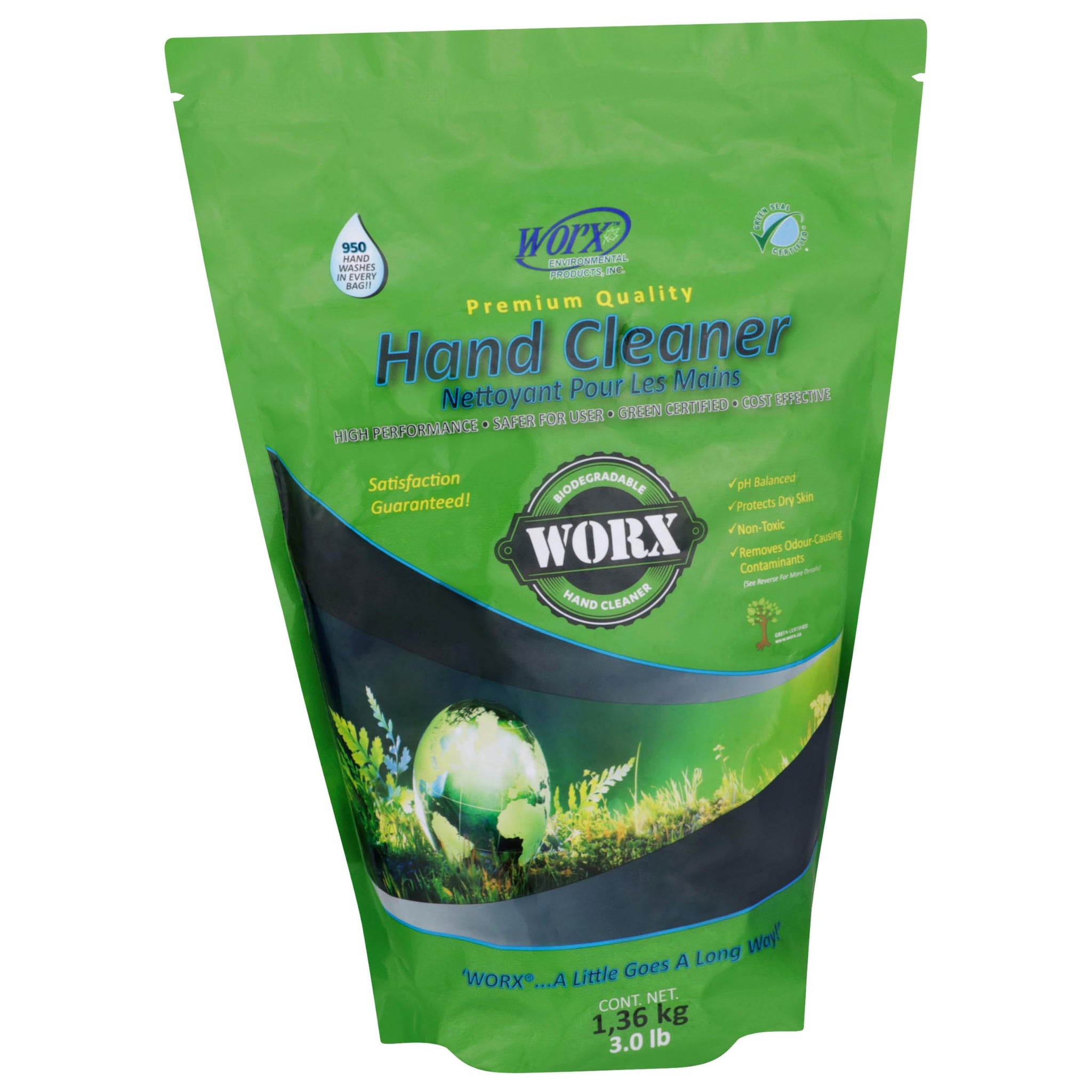 WORX Biodegradable Hand Cleaner 3 lb Stand-Up Pouch (3 Pound)