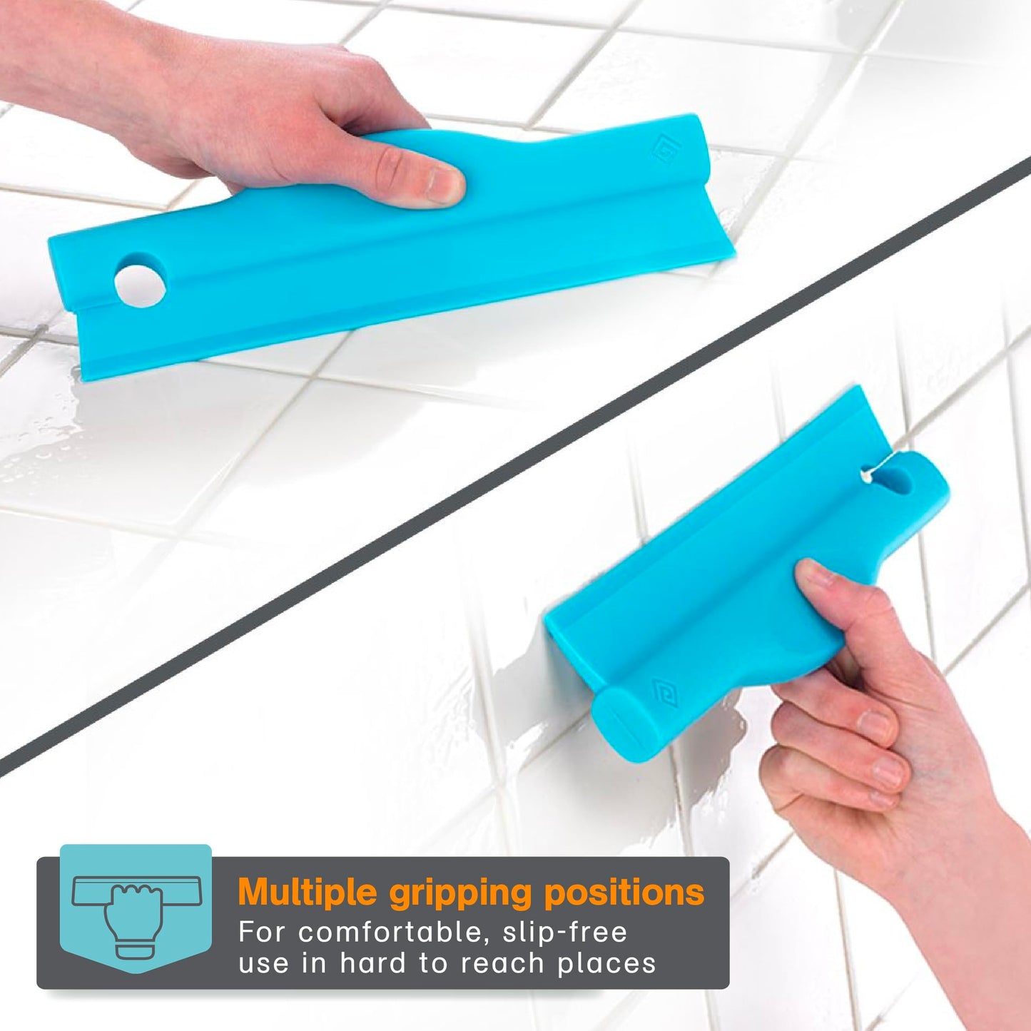 Polder Swipe Squeegee, Window Cleaner with Silicone Blade, Shower Squeegee with Flexible Handle, Ideal for Car, Kitchen, Bathroom, Shower Mirror