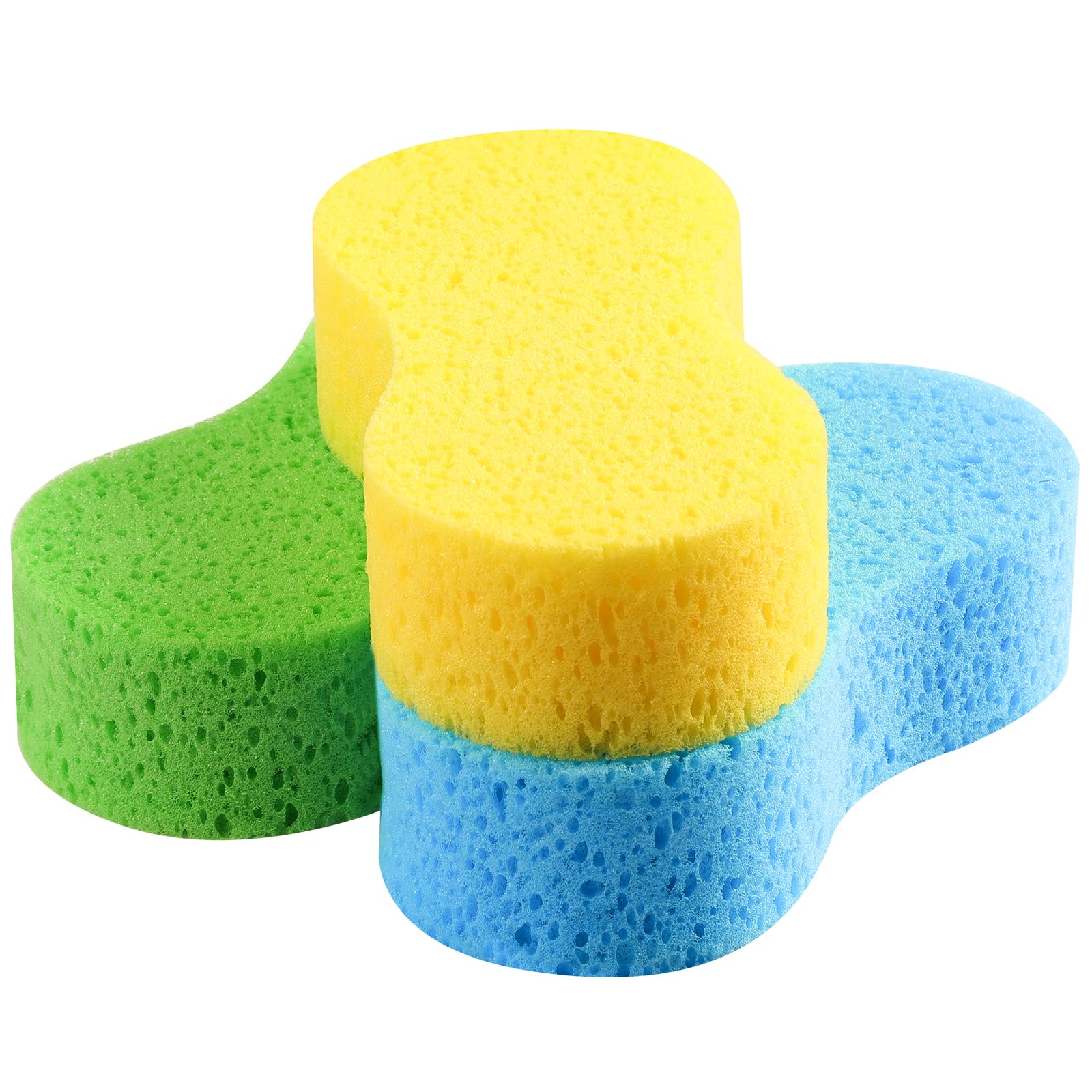Temede Car Wash Sponge, Large All Purpose Sponges for Cleaning, 2.4in Thick Foam Scrubber Kit, Sponges for Dishes, Tile, Bike, Boat, Easy Grip Sponge
