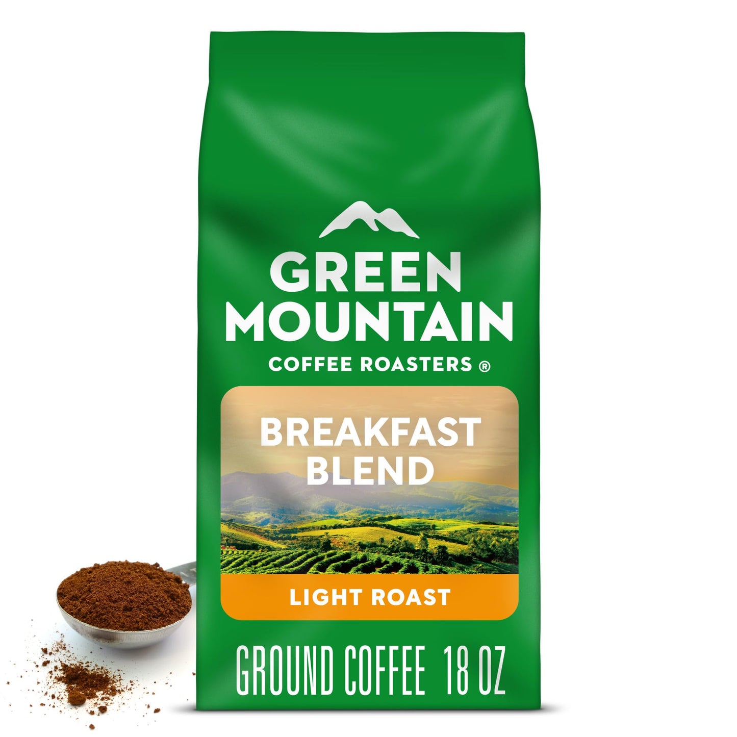 Green Mountain Coffee Roasters Breakfast Blend, Ground Coffee, Bagged 18 oz