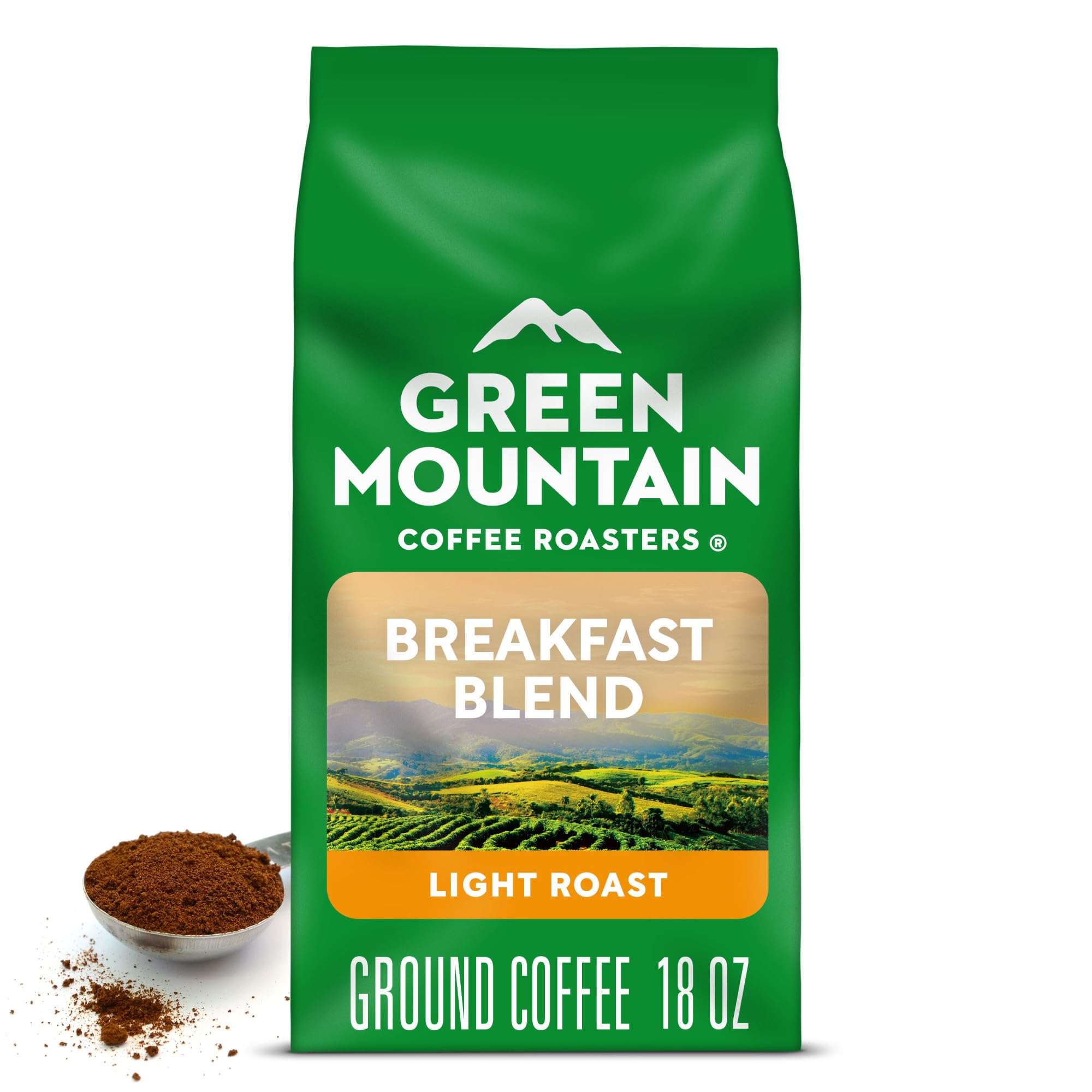 Green Mountain Coffee Roasters Breakfast Blend, Ground Coffee, Bagged 18 oz