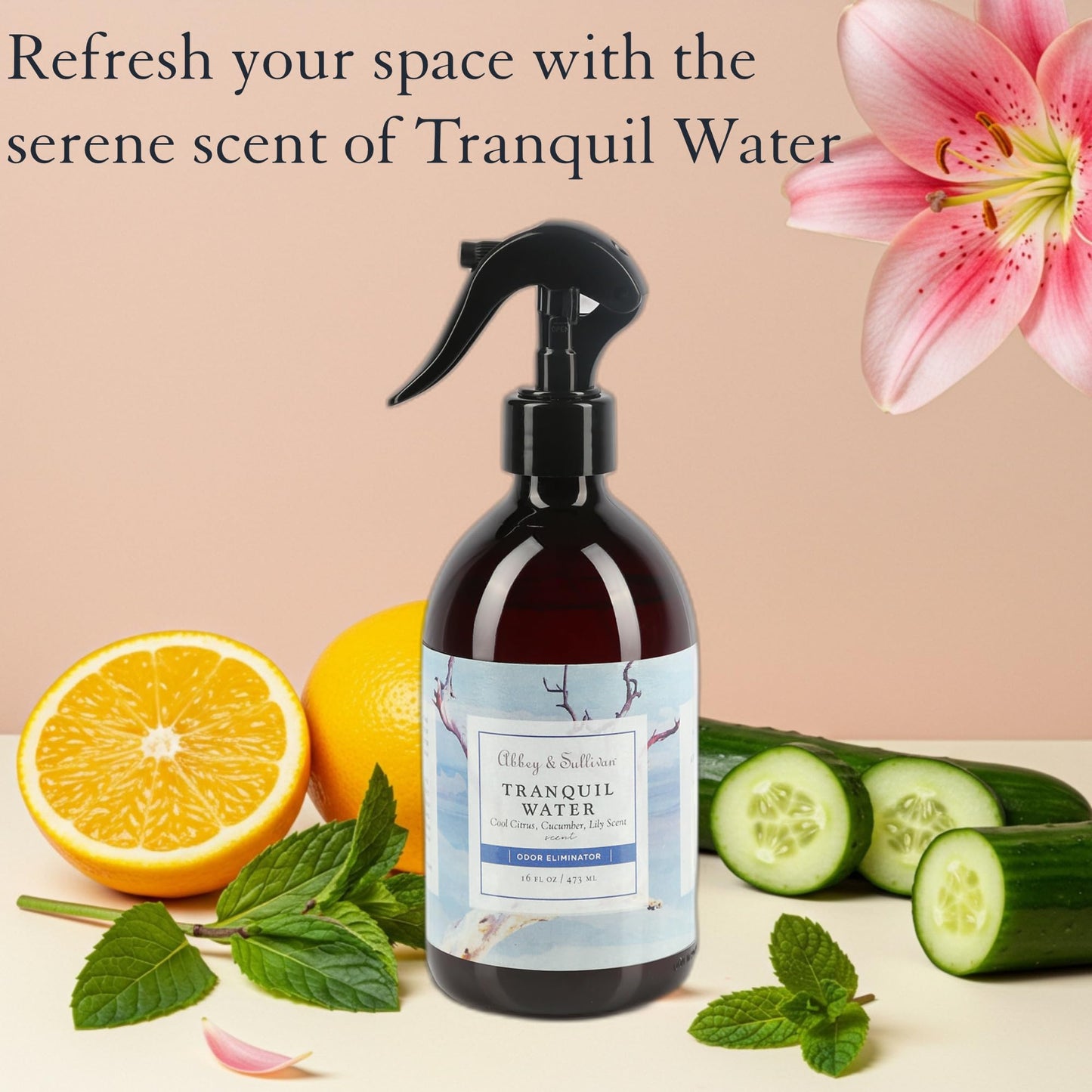 Abbey & Sullivan Odor Eliminator, Tranquil Water, 16 oz
