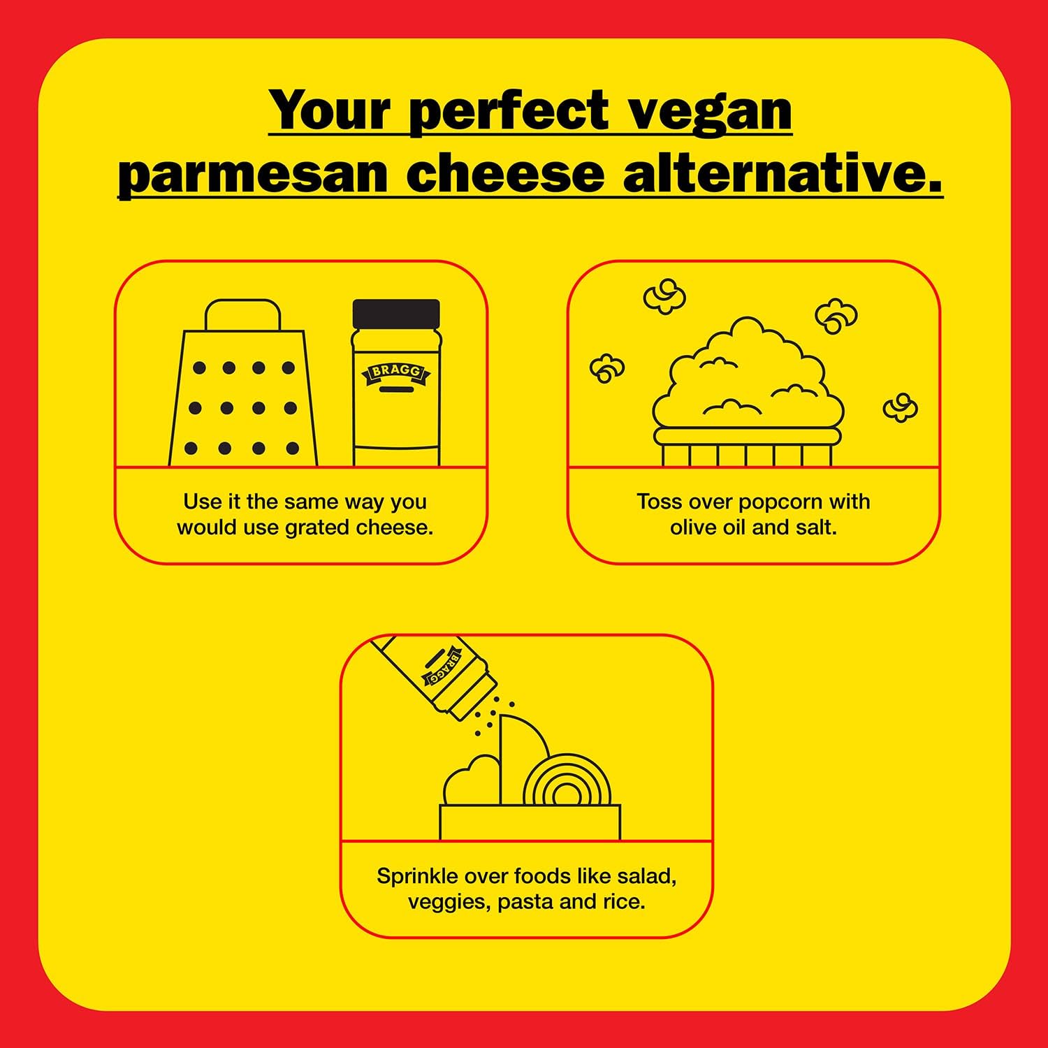 Bragg Premium Nutritional Yeast Seasoning - Vegan, Gluten Free - Good Source of Protein & Vitamins - Nutritious Savory Parmesan Cheese Substitute