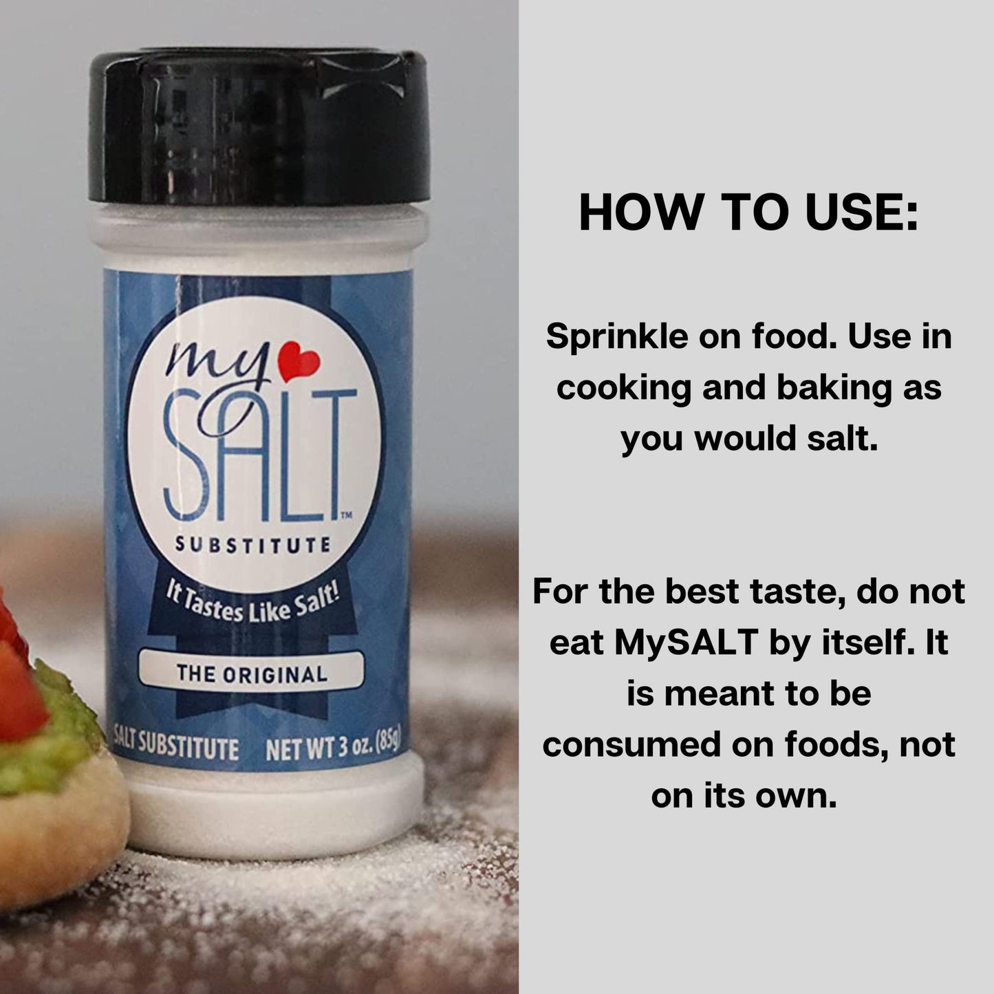 MySALT Salt Substitute - 100% Sodium Free - Set of 6 Varieties - Add the Tasty Salty Flavor You Are Missing to Your Low Sodium Diet