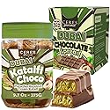 Ceres Gourmet Dubai Spreadable Chocolate- Pistachio Spread with Roasted Phyllo Kataifi, Gourmet Breakfast Choco, Crunchy Dubai Filling (9.7 Oz)