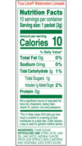 True Lime, Watermelon Limeade Drink Mix 10 packets (Pack of 4)