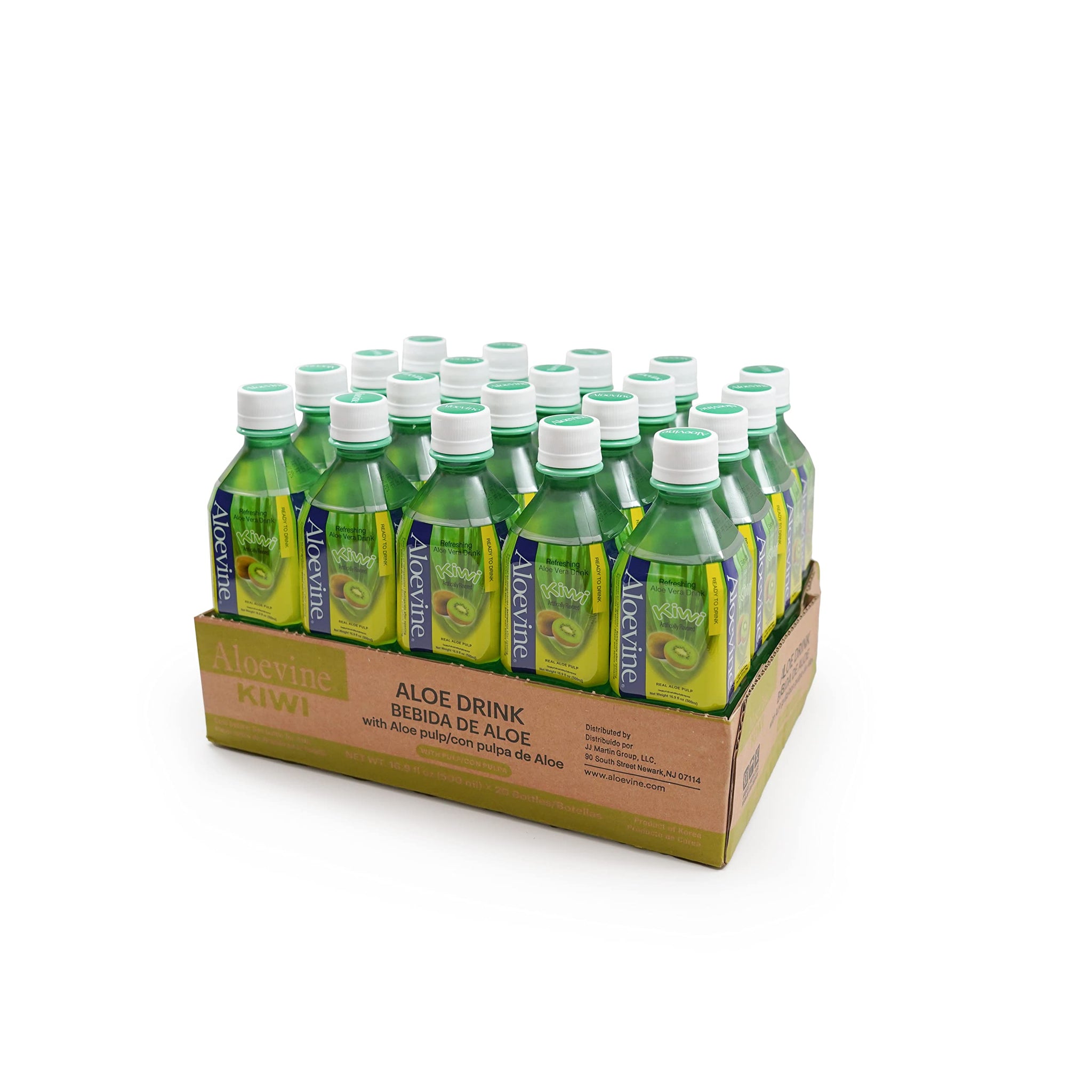 Aloevine Aloe Vera Drink Kiwi, 16.9 oz 20 Pack