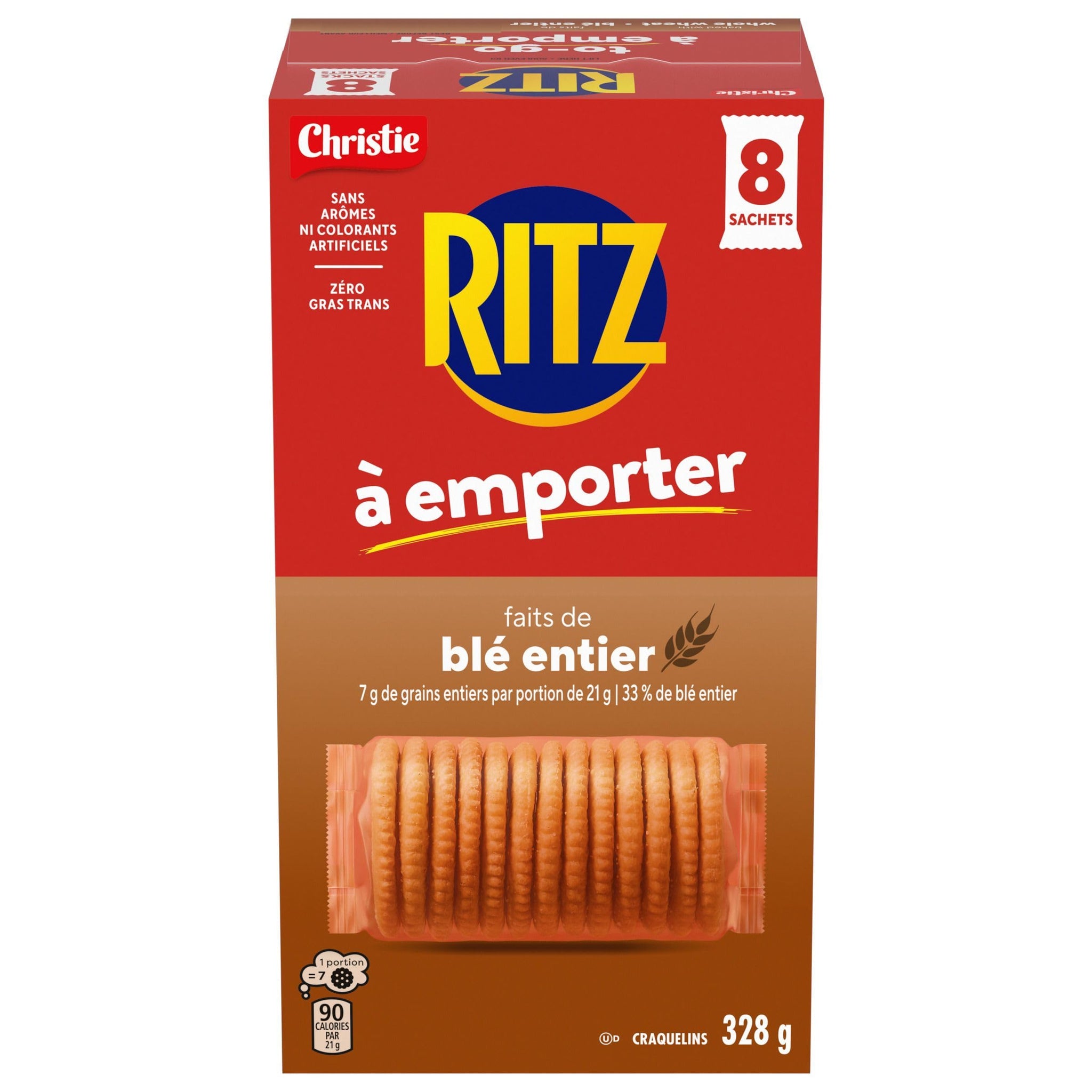 Ritz Whole Wheat Crackers To-Go, Individually Wrapped Crackers - 328g/11.5 oz