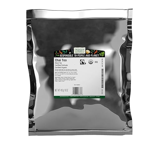 Frontier Co-op Chai Tea, Certified Organic, Fair Trade, Kosher, Non Irradiated, 16 Oz