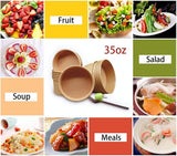 TOPtoper 35 Oz Large Paper Bowls?WITHOUT LIDS? 70 Pack Disposable Soup Bowls Plastic Free Party Supplies for Hot/Cold Food, Soup (35 OZ)