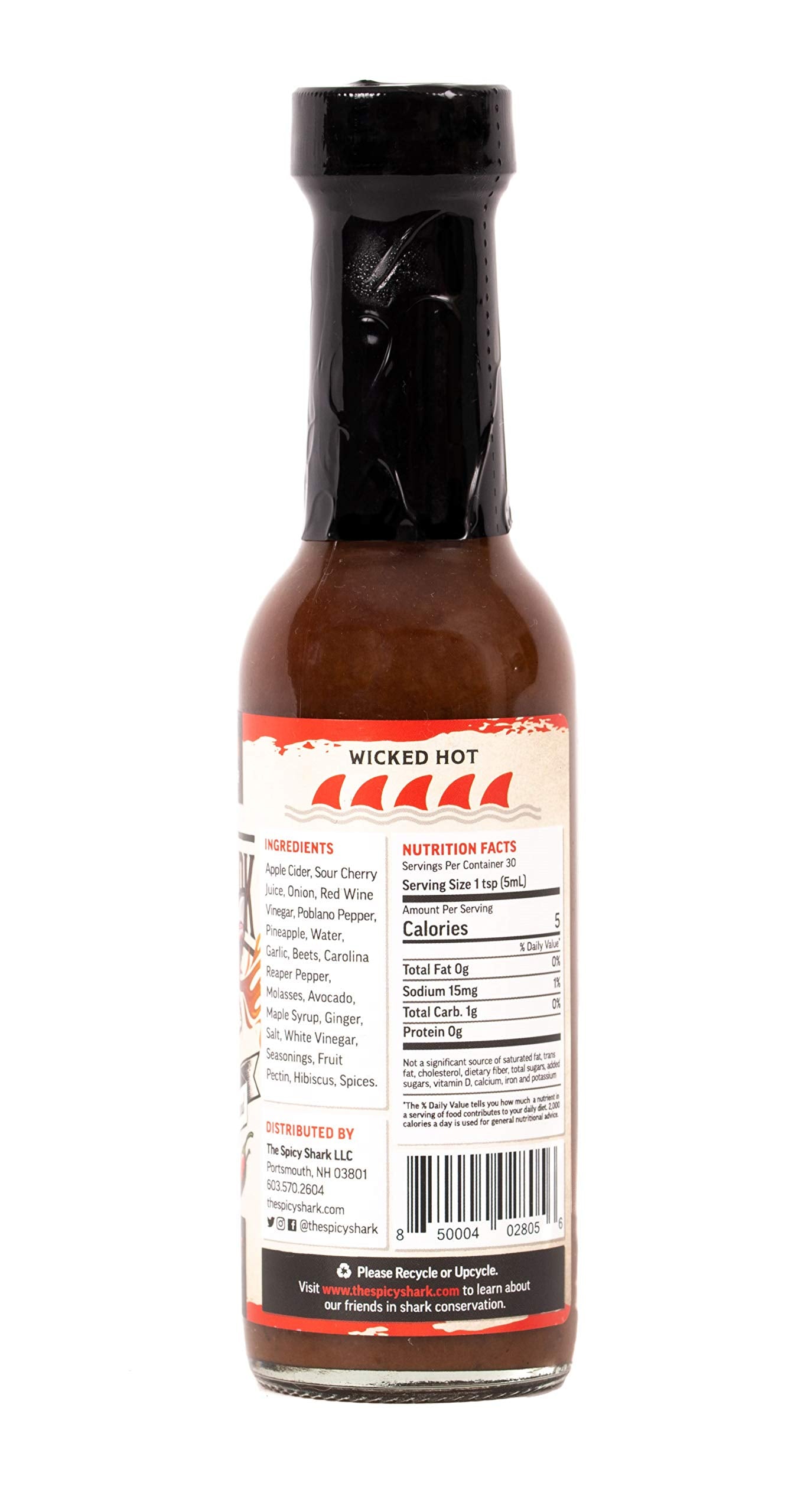 The Spicy Shark Megalodon Carolina Reaper Hot Sauce, Wicked HOT, Hot sauce - Vegan and Gluten-Free Ingredients - Brand Featured on Hot Ones