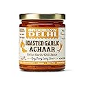 Brooklyn Delhi Roasted Garlic Achaar - 9 Ounces - Spicy, Lemony, Savory, Sweet Flavor - Made with a mix of Indian Spices, Red Chili Powder