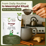 Organic Way Dried Orange Peel Cut & Sifted (Citrus sinensis) - Pure, Single Ingredient Herbal Tea | Organic & Kosher Certified | Vegan, Non GMO