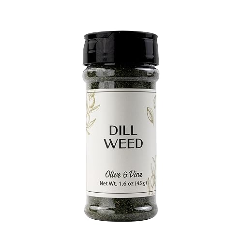 Olive & Vine Dill Weed, Fresh Herb Flavor, For Dressings & Seafood, Rich Tradition, Authentic Taste, For Global Recipes (1.6 Ounce)