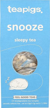 Teapigs Organic Snooze Herbal Tea Made With Whole Herbs and Fruits (1 Pack Of 15 Tea Bags)