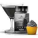 Bakeebake Luster Dust Edible 15g - Edible Glitter for Drinks & Desserts - Gluten Free Edible Black Dust for Cake Decorating - Tasteless Vegan Drink